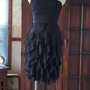 Black strapless dress